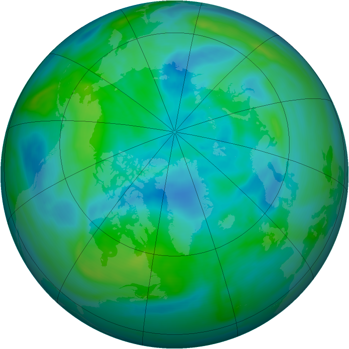 Arctic ozone map for 25 September 2006